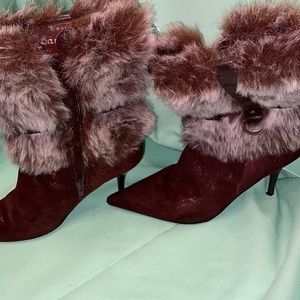 Cute Brown fur booties